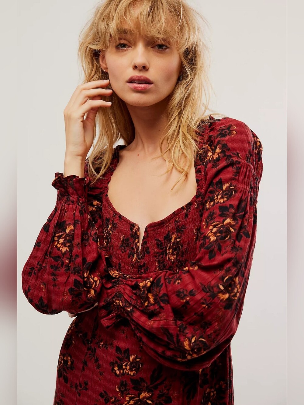 FREE PEOPLE Floral JAYMES Midi Dress Small LIKE NEW